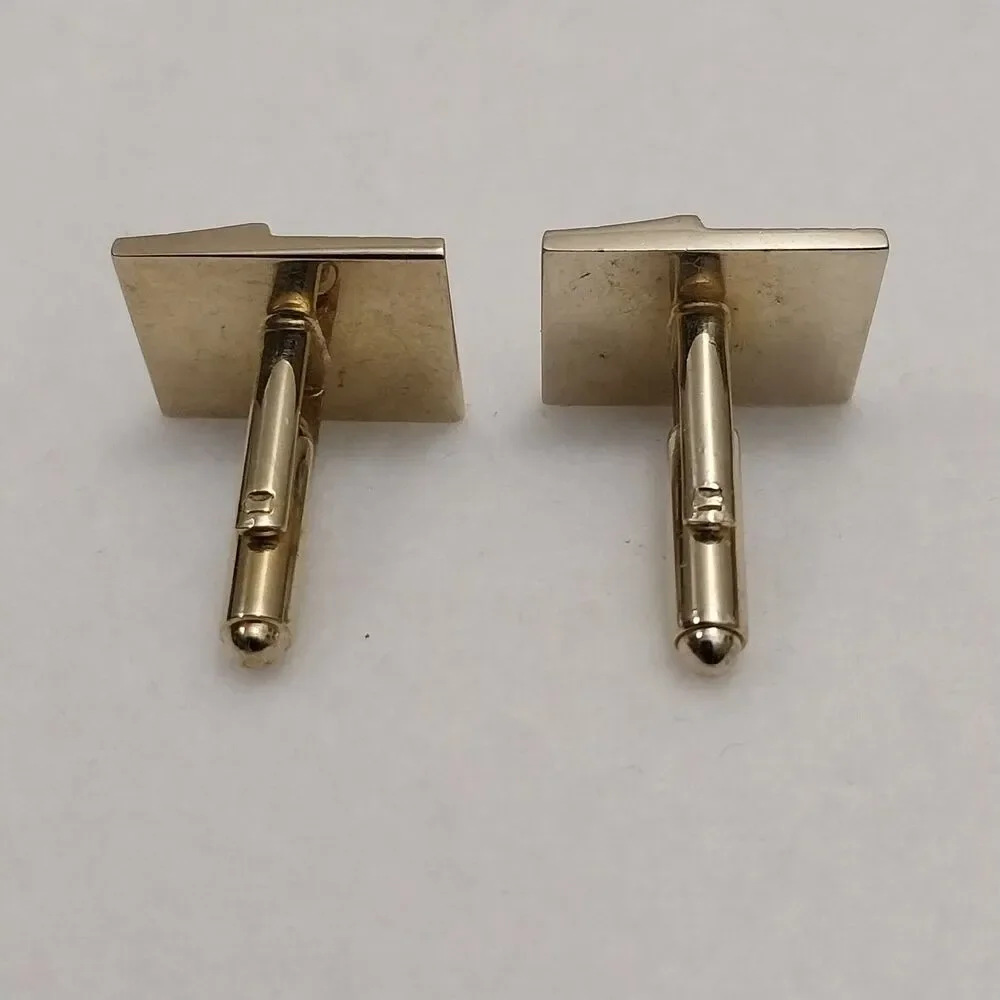 Vintage Shields Cufflinks Signed Gold Tone #J215